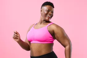 Woman wearing Champion Sports Bra 