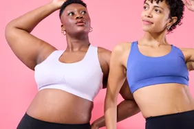 Two women in sports bras