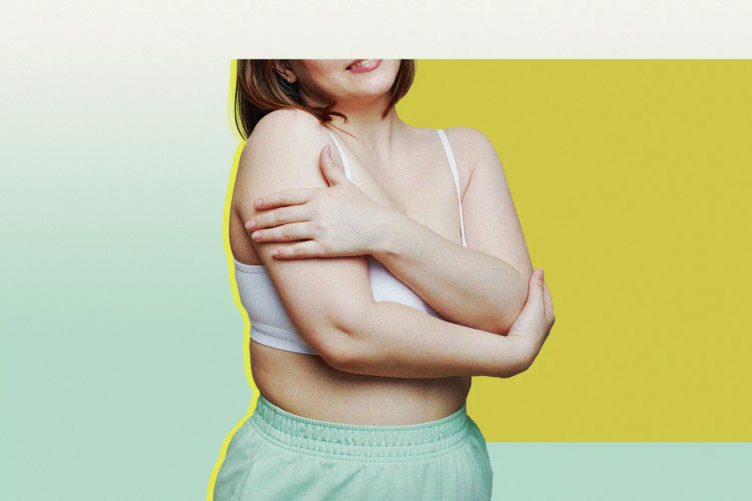 Woman Hugging Herself