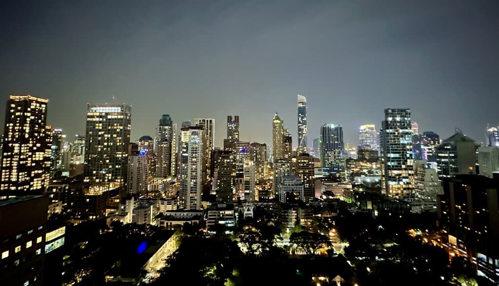 Bangkok skyline at night