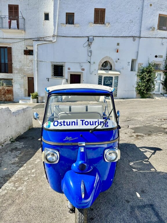 A tuk tuk in Ostuni, Italy