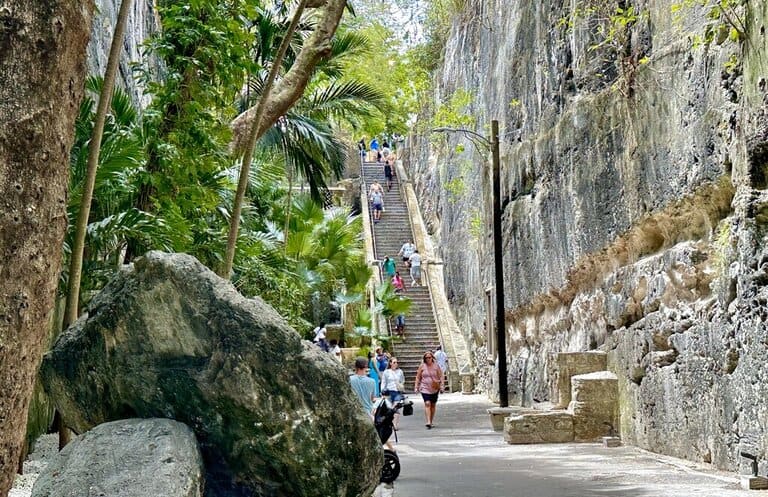 The Queen's Staircase on the island of Nassau in The Bahamas